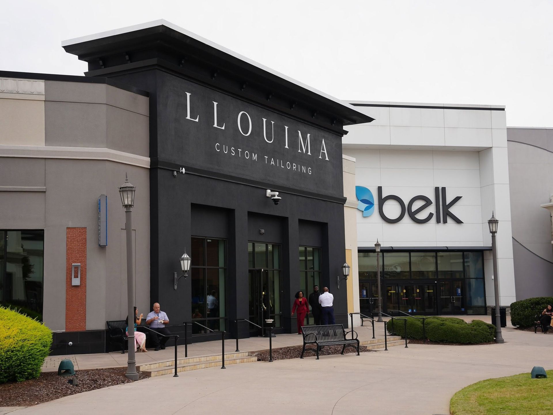 Llouima Custom Tailoring storefront at Bridge Street Town Centre, Huntsville